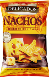 Чипсы кукурузные DELICADOS Nachos со вкусом сыра, 150г, крупный план