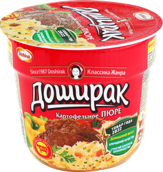 Пюре картофельное ДОШИРАК со вкусом мяса, 40г, детальное фото