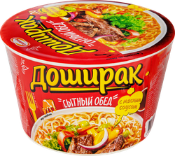 Лапша ДОШИРАК Сытный обед со вкусом говядины, 110г, картинка