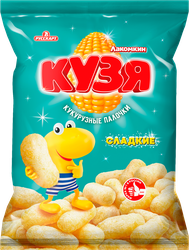 Палочки кукурузные КУЗЯ ЛАКОМКИН с сахарной пудрой, 140г, фотография
