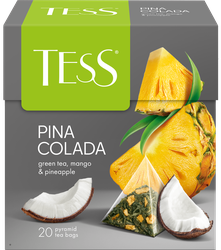 Чай зеленый TESS Pina Coladа, 20пир, крупный план