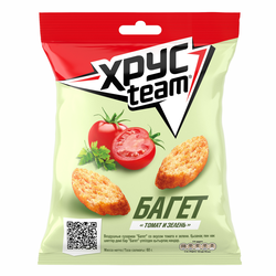 Сухарики ХРУСTEAM багет Томат и зелень, 60г, картинка