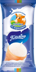 Мороженое КОРОВКА ИЗ КОРЕНОВКИ Пломбир, без змж, вафельный стаканчик, 100г, детальное фото