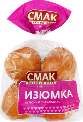 Булочки СМАК Изюмка, высший сорт, 160г, изображение