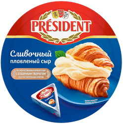Сыр плавленый PRESIDENT Сливочный 45%, без змж, 140г, фотография