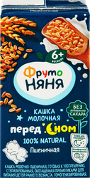 Кашка пшеничная ФРУТОНЯНЯ молочная, с пребиотиками, с 6 месяцев, 200мл, вид