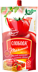 Кетчуп СЛОБОДА Томатный, 320г, крупный план