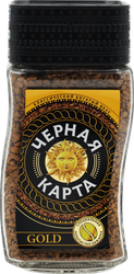 Кофе растворимый ЧЕРНАЯ КАРТА Gold, ст/б, 95г, изображение