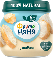 Пюре мясное ФРУТОНЯНЯ Цыпленок, с 6 месяцев, 80г, детальное фото