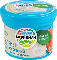 Риет МЕРИДИАН из лосося с мягким творогом, 100г, изображение