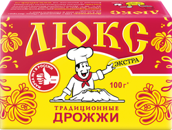 Дрожжи хлебопекарные ЛЮКС Экстра прессованные, 100г, картинка