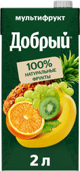 Нектар ДОБРЫЙ Мультифрукт, 2л, картинка