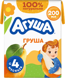 Сок детский АГУША Груша осветленный, с 4 месяцев, 200мл, вид
