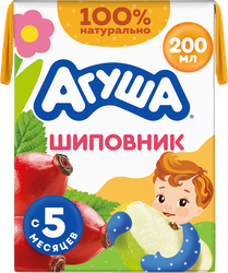 Сок детский АГУША Яблоко-шиповник, с 5 месяцев, 200мл, вид