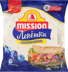 Лепешки пшеничные MISSION Deli тортильи оригинальные, 250г, детальное фото