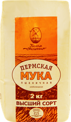 Мука пшеничная ПТИЦА-МЕЛЬНИЦА хлебопекарная высший сорт, 2кг, изображение