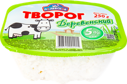 Творог ПОЛЕВСКОЕ 5%, без змж, 250г, крупный план