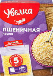Крупа пшеничная УВЕЛКА в пакетиках, 5х80г, изображение