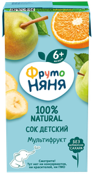 Сок ФРУТОНЯНЯ Мультифрукт, с 6 месяцев, 200мл, детальное фото