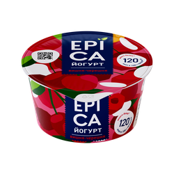 Йогурт EPICA с вишней и черешней 4,8%, без змж, 130г, вид