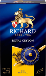 Чай черный RICHARD Royal Ceylon Цейлонский листовой, 90г, крупный план