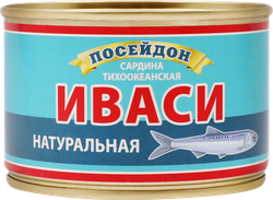 Сардина ПОСЕЙДОН в масле, 230г, вид