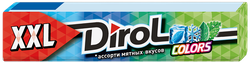 Жевательная резинка DIROL Colors XXL ассорти мятных вкусов, 19г, фотография
