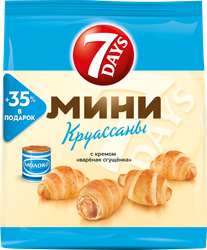 Круассаны 7DAYS Mini с кремом вареная сгущенка, 265г, картинка
