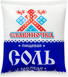 Соль СЛАВЯНА поваренная мелкая, 1кг, картинка