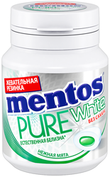 Жевательная резинка MENTOS Pure white со вкусом нежной мяты, 54г, картинка