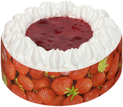 Торт ФАНТЭЛЬ Йогуртовый с клубникой, 650г, фотография