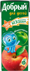 Сок ДОБРЫЙ Slim Яблоко, персик, 0.2л, фотография