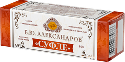 Сырок творожный глазированный А.РОСТАГРОКОМПЛЕКС Суфле с ванилью в молочном шоколаде 15%, без змж, 40г, вид