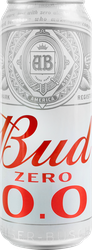 Напиток пивной светлый безалкогольный BUD светлый пастеризованный, не более 0,5%, ж/б, 0.45л, изображение