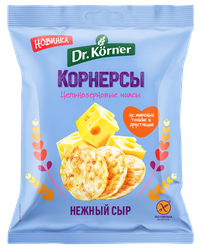 Чипсы рисово-кукурузные DR.KORNER Корнерсы с сыром, 50г, фото