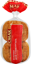 Булочка СМАК Для гамбургера, высший сорт, 4х60г, вид