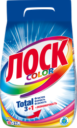 Стиральный порошок для цветного белья ЛОСК Color, 2,7кг, крупный план