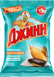 Семечки подсолнечника ДЖИНН жареные с солью, 140г, детальное фото