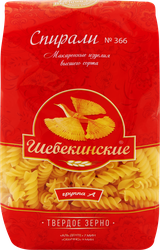 Макароны ШЕБЕКИНСКИЕ Спирали группа А, высший сорт, 450г, вид