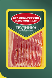 Грудинка сырокопченая МК ВЕЛИКОЛУКСКИЙ категория Б, нарезка, 150г, изображение