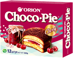 Пирожное ORION Choco Pie Cherry, 360г, картинка