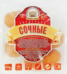 Сардельки ЧЕРКАШИН И ПАРТНЕРЪ Сочные, категория Б, 390г, картинка