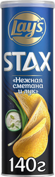 Чипсы картофельные LAY'S Stax Нежная сметана и лук, 140г, детальное фото
