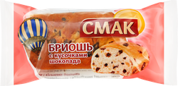 Бриошь СМАК Французские улочки с кусочками шоколада, 30г, фото