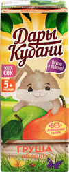 Сок ДАРЫ КУБАНИ Яблоко-груша осветленный, с 5 месяцев, 200мл, картинка