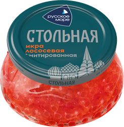 Икра лососевая имитированная РУССКОЕ МОРЕ Стольная, 230г, фотография