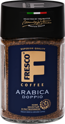 Кофе растворимый FRESCO Arabica Doppio натуральный сублимированный, ст/б, 100г, картинка