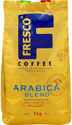 Кофе зерновой FRESCO Arabica Blend натуральный средняя обжарка, 1кг, картинка