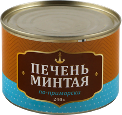 Печень минтая ПРИМРЫБСНАБ По-приморски, 240г, крупный план