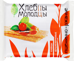 Хлебцы пшенично-ржаные ХЛЕБЦЫ-МОЛОДЦЫ хрустящие, 100г, фотография